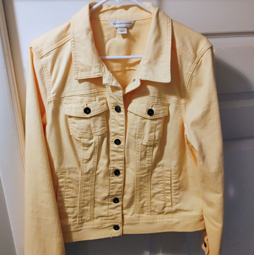 Universal Thread Light Yellow Jean Jacket - image 1